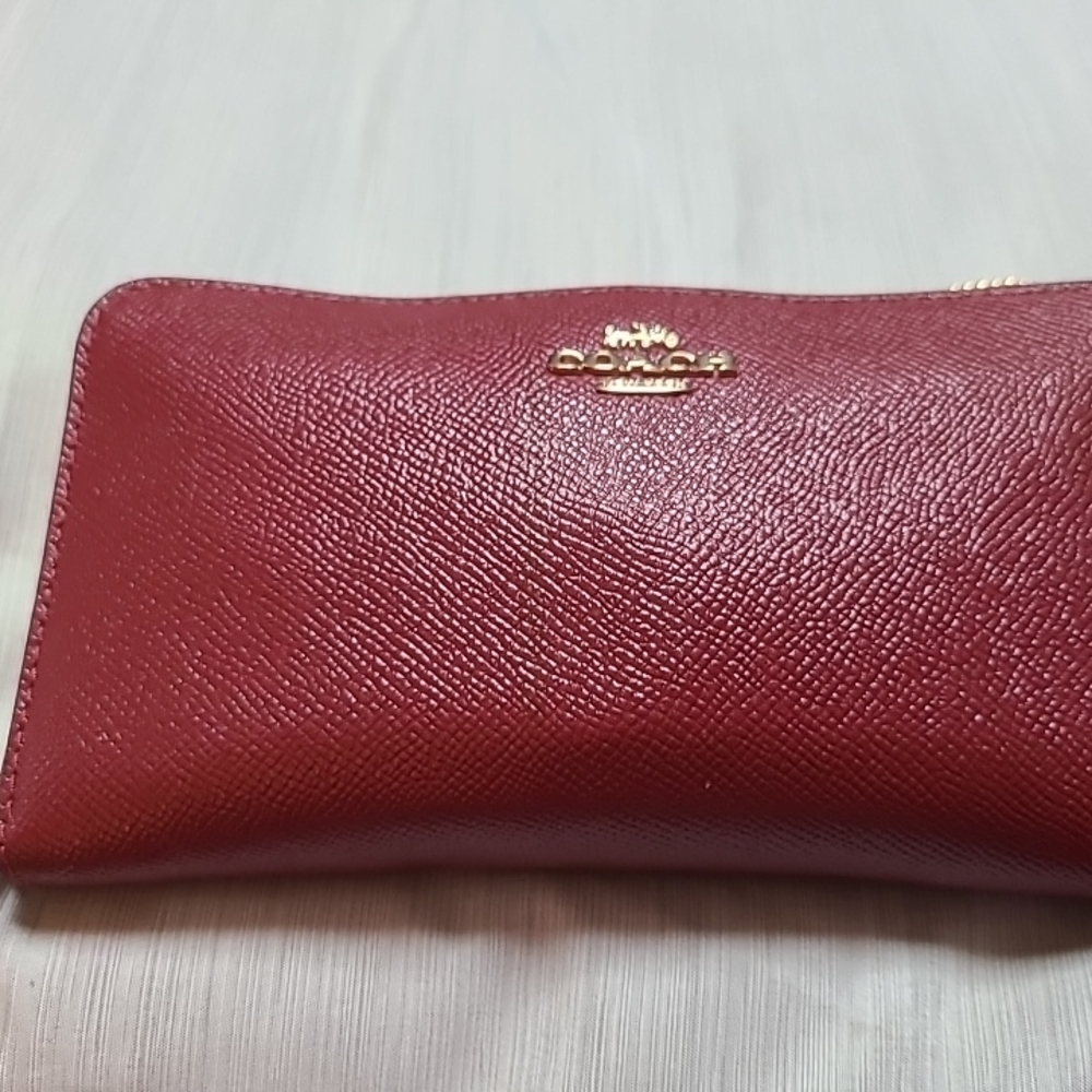 Coach Red Leather Women's Clutch